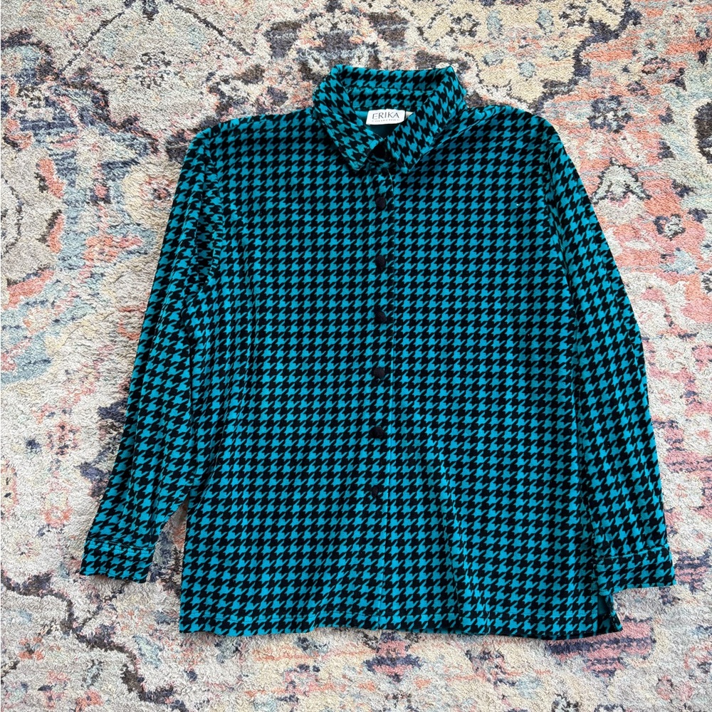 Vintage Houndstooth Blouse